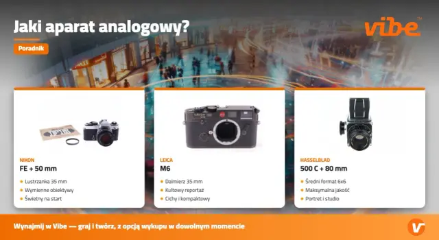 Aparat analogowy - Jak wybrać? Lustrzanka, dalmierz, kompakt